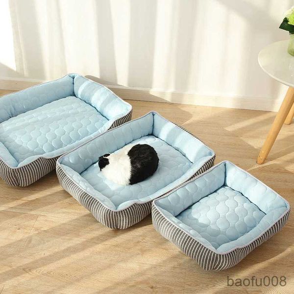 

cat carriers houses cooling bed summer sleeping cool ice silk bed for small medium large cats r230608