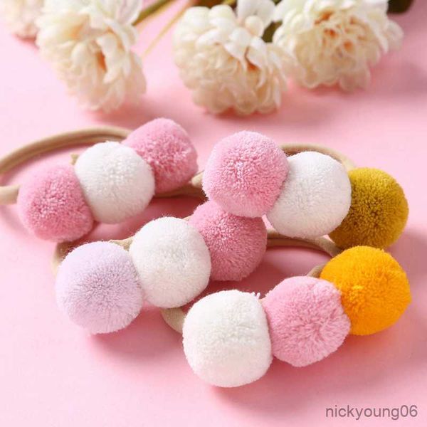 

hair accessories baby headband girls for kids elastic bands toddler soft headbands crown ties newborn p props r230608, Slivery;white