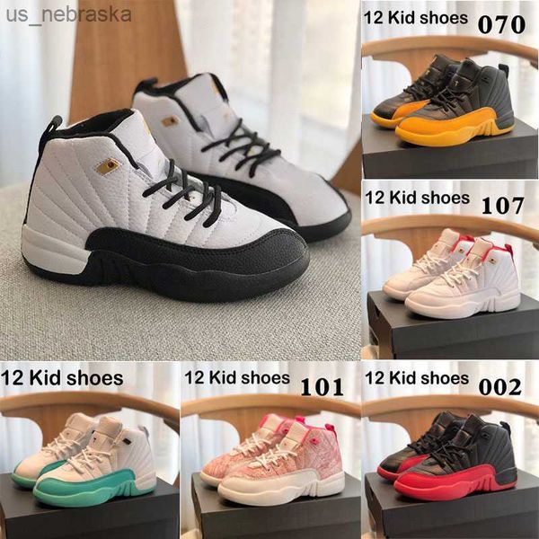 

jumpman 12s kids basketball shoes sneakers fiba preschool flu game youth gradeschool arctic pink toddler big boy girl children lifestyle run, Black