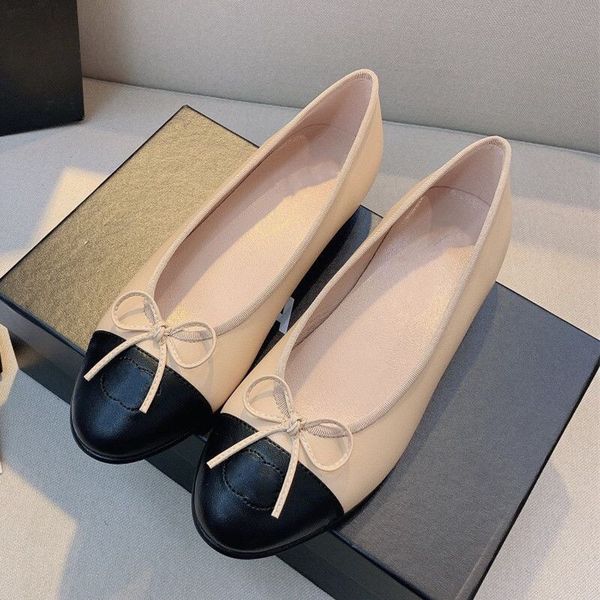 

women casual shoes bowknot round toe nude black real leather flat heel loafer leathers shoes ballet shoes light cut silver single shoe 35-42