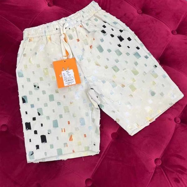 

hollowed out embroidery beach pants mens womens shorts designer men's pants men shorts summer jogging short sweatpants, White;black
