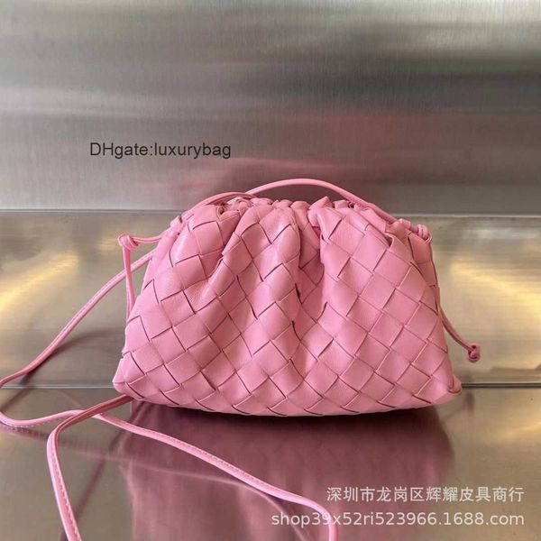 

aaaaabotteg uneta jodie mini teen intrecciato original factory woven cloud bag sheepskin skin handmade woven dumpling bag single shoulder ob