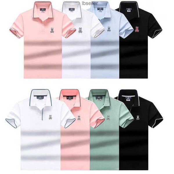 

men's t-shirt polo shirt summer casual breathable animal print rabbit short sleeve psycho bunny fashion business stand collar 9dpblc7b, White;black