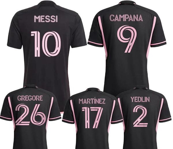 

miami 10 messi pizarro 11 pellegrini 21 carranza 19 robinson 7 morgan soccer jerseys customized 23-24 black inaugural away design dhgate des, Black;yellow