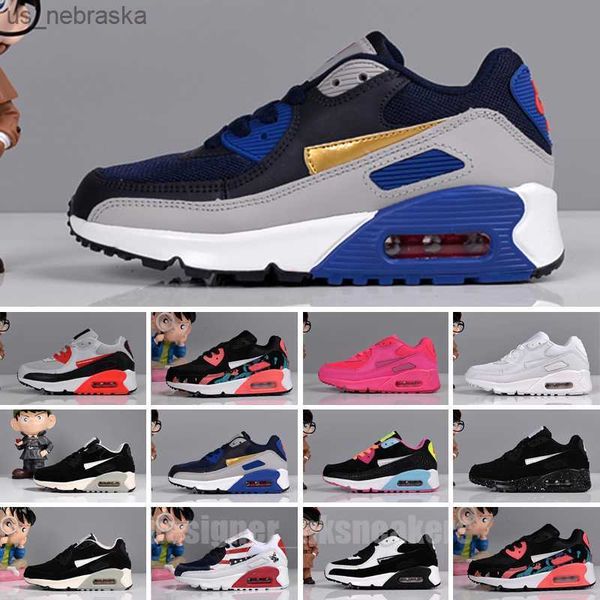 

designer brand kids shoes baby toddler classic 90 children boy and gril sport sneakers outdoor sports 2635 2023 mk7w, Black