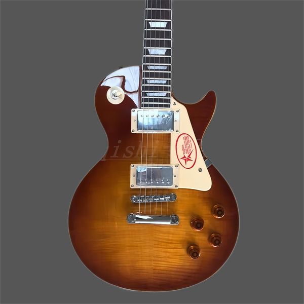 

in stock electric guitar china custom shop made r9 vos tiger flame mahognay standard guitarra456