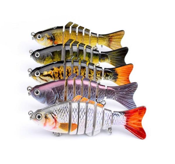 

12cm 15g jointed lure bass fishing bait ater crankbait pike artificail baits lifelike trout lure set 7 segments sinking swimba4455685