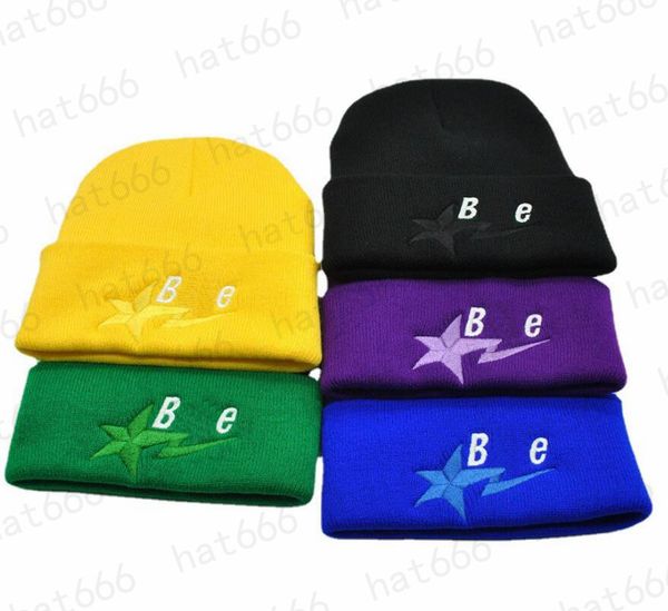 

autumn and winter woolen hat trend in europe and america leisure outdoor cold hat hip hop couple letter embroidery knitted hat trend, Blue;gray