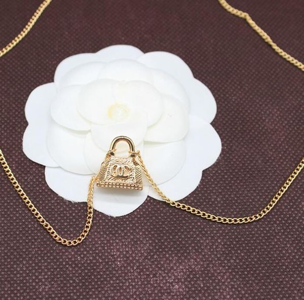 

luxury designer double letter pendant necklaces 18k gold plated crysatl pearl rhinestone sweater necklace for women wedding party jewerlry a, Silver