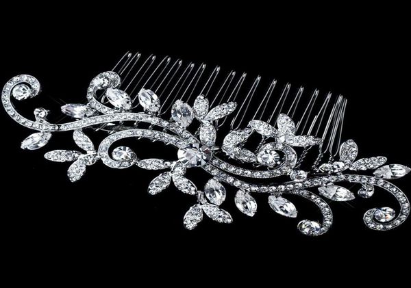 

bridal tiara crystals bridal comb 2019 classic silver plated crystal bridal hair accessory wedding hair jewelry6492579