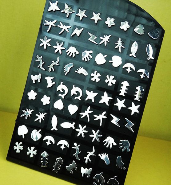

216pcs 316l fine stainless steel women mens stud party earrings whole jewelry lots a0584276566, Golden;silver