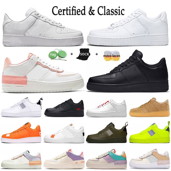 

2023 designer low af 1 running shoes for women mens certified lover boy classic white black utility volt shadow twist coral pink aforce1 tra