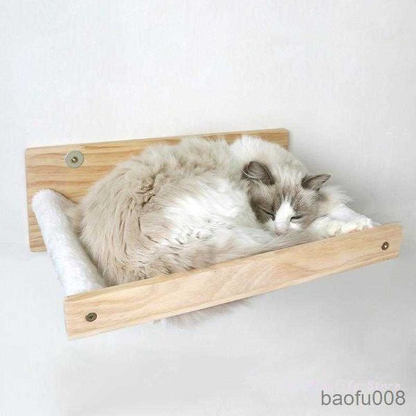 

cat carriers houses cats wall hammock wooden space saving wall mounted for cats sleeping kitten shelves bed space saving lounging r230608