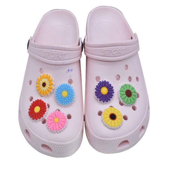 

flowers shoe charms pvc soft rubber colorfuls cartoon garden shoecharms buckle button accessories gift, White;pink