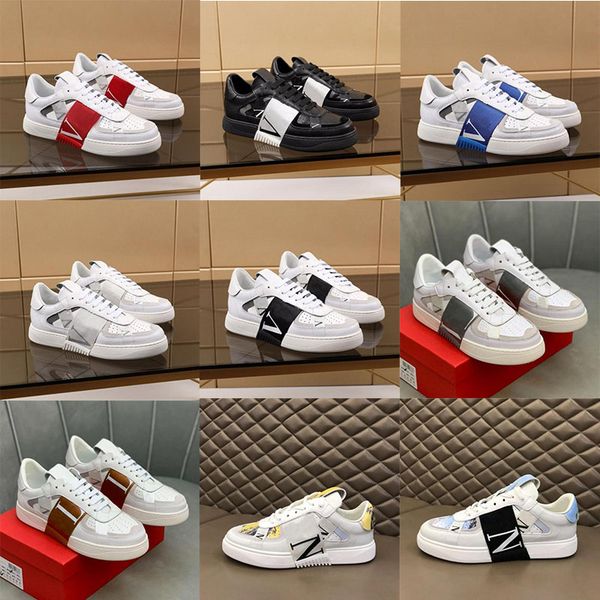 

fashion flower leather patchwork luxury brand casual shoes for men and women. low-sneaker track platform wedge with round head lace-up men&#, Black