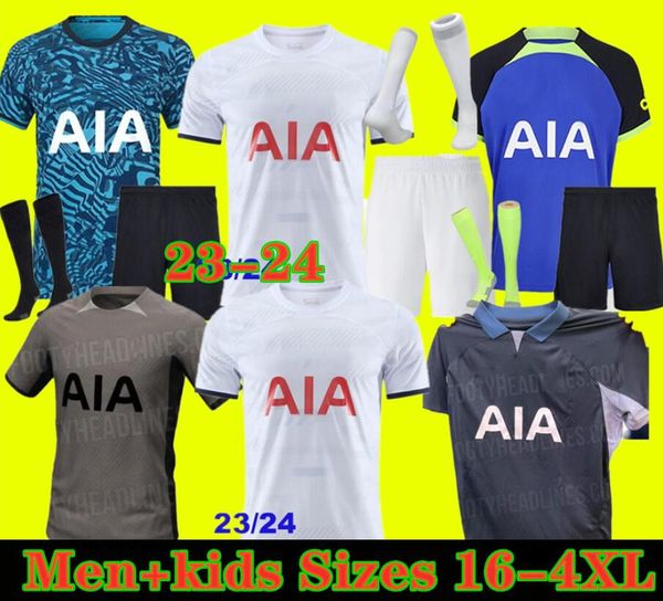 

size 16-4xl 22 23 24 kane son kulusevski soccer jerseys hojbjerg colorful away 2023 2024 lucas dele third 3rd tottenham football kit shirt b, Black;yellow