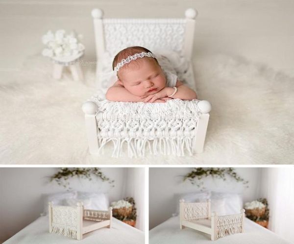 

newborn pography props furniture vintage handwoven tassel bed screen baby boy girl po props for po shoot accessories lj21491427