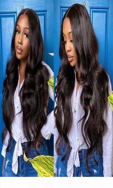 

long brazilian body wave lace front wig 28 30 32 34 36 38 40 inches lace front human hair wigs pre plucked remy lace wigs9698654, Black;brown
