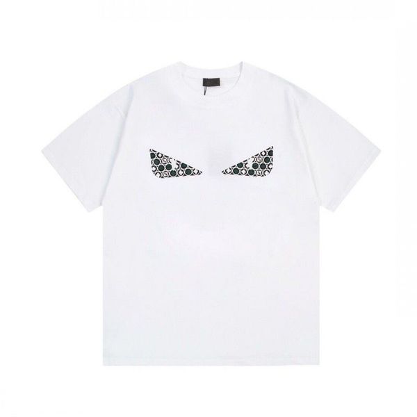 

summer men's and women's t-shirt designer casual eye print shirt luxury shorts t-shirt chest print fashion letter t-shirt, White;black