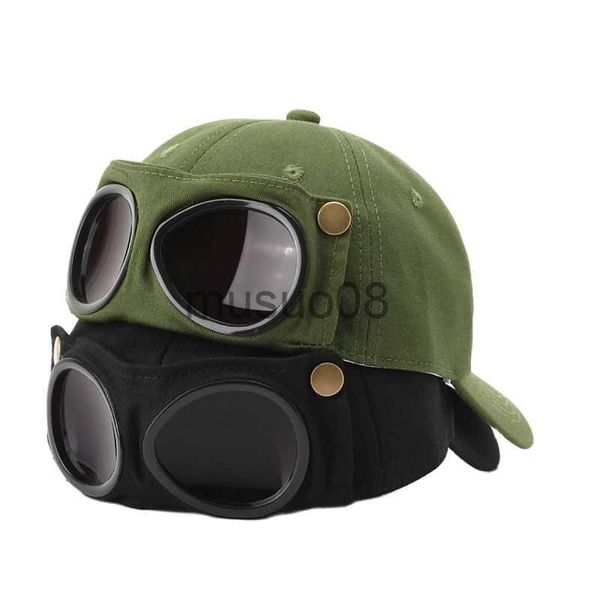 

ball caps doitparent-child pilot boy kids baseball cap hat for women men glasses gorras autumn outdoor lady girl sports caps snapback j23060, Blue;gray