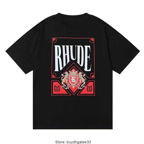 

2023ss rhude mens t shirts designer t shirts men designer shirts next season's casual trend pure cotton short sleeved high-quality lett, White;black