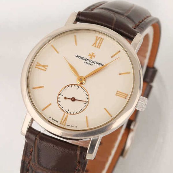 

formal luxury classic wrist watches v c men's mechanical 81160/000g-9062 silverquartz designer fashion first-choice gift, Slivery;brown