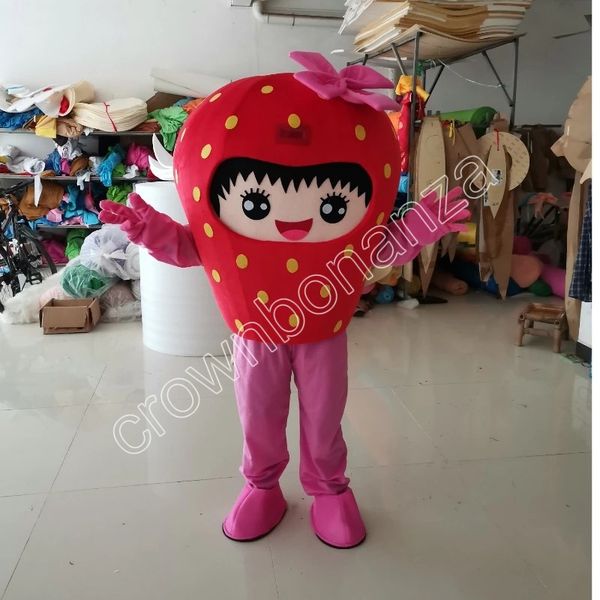 

strawberry mascot fruit mascot costumes cartoon fancy suit for animal theme mascotte carnival costume halloween fancy dress, Red;yellow