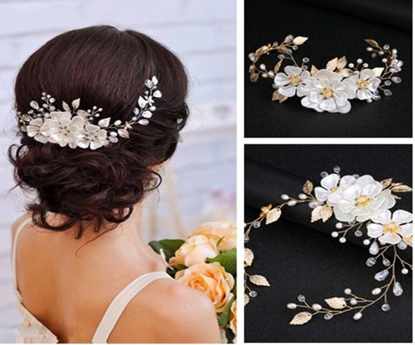 

elegant bridal flower hair ornaments fashion hairwear wedding hair accessories for hair women girl pearl headpiece6109436, Silver