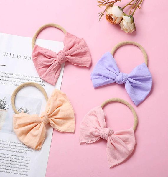 

baby hair accessories headbands childrens nylon bows bowknot soft doubledeck kids head bands infant accessory b49647522784, Slivery;white