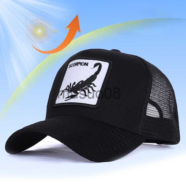 

ball caps vacigoden men animal embroidered mesh baseball cap outdoor sport hip-hop gorras women breathable snapback trucker hat j230608, Blue;gray