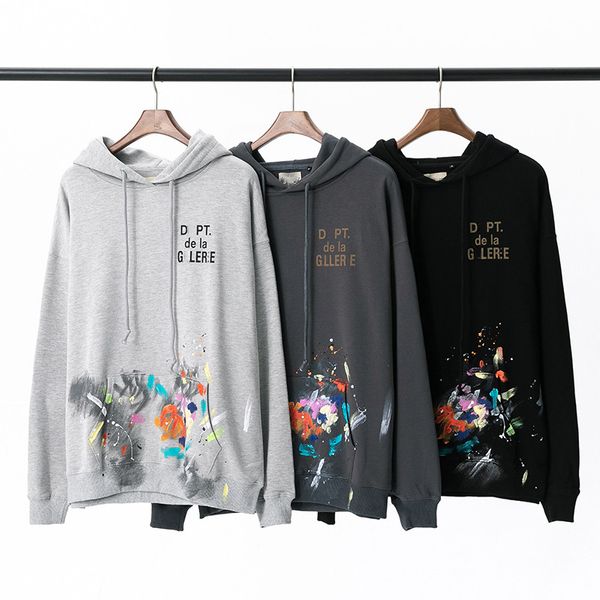 

galle hoodie men hoodies designers hoodies pull-over dept hoodies winter warm man clothing hoody sweatshirts version us size s-xl, Black