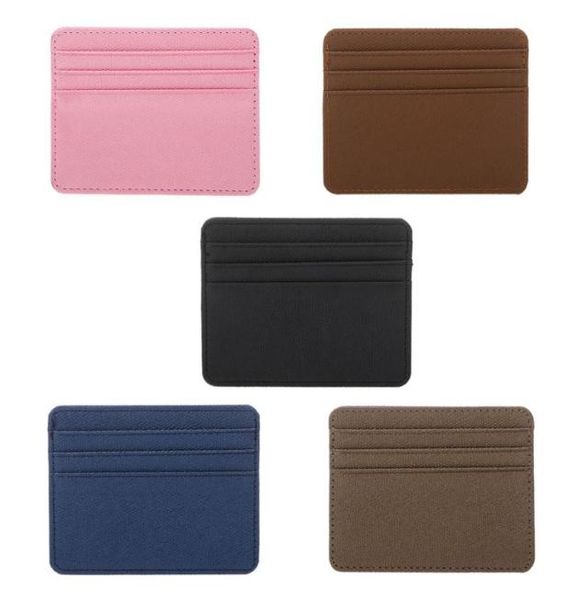 

card holder slim bank credit card id cards coin pouch case bag wallet organizer women men thin business card wallet5431928, Brown;gray