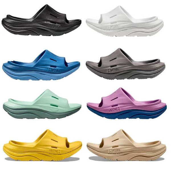 

hoka one one ora recovery slide 3 designer hokas slippers sandals slides men women flip flops yellow white black green blue light bone mens