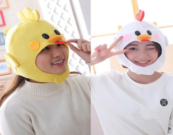 

berets novelty funny cartoon chicken animal plush hat stuffed toy full headgear cap cosplay4189344, Blue;gray