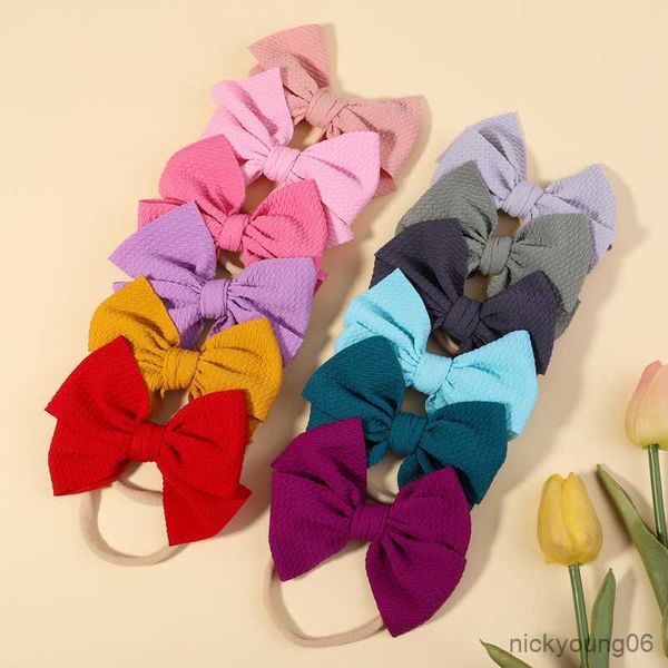 

hair accessories corn bows headband baby girls elastic head bands for child bubble cloth headbands lovely newborn p r230608, Slivery;white