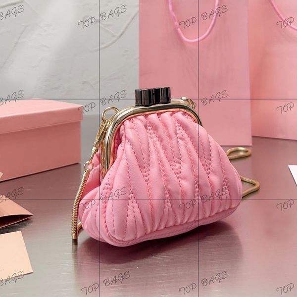 

designer bag women vintage crossbody bag mini wallet coins bag summer fashion chains bag genuine leather shoulder bag luxury pleated bag
