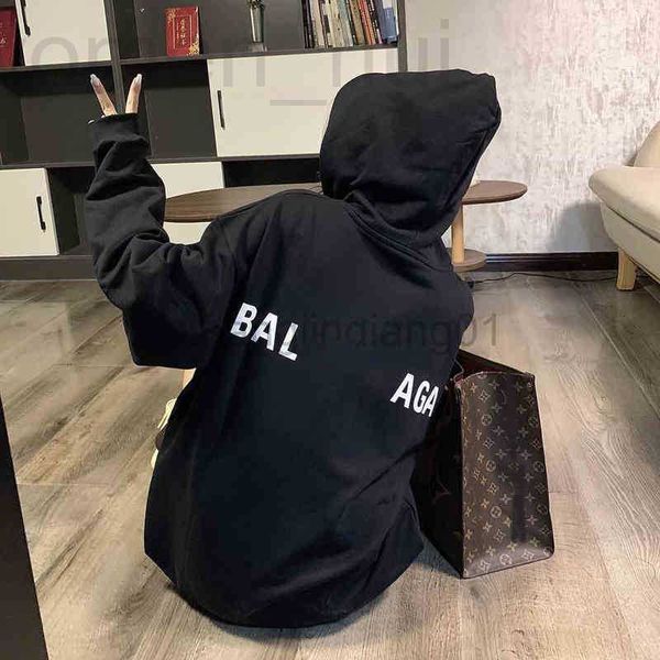

men's hoodies & sweatshirts designer designer balanciagas hoodie oversized vintage luxe white black paris fashion brand b family loose