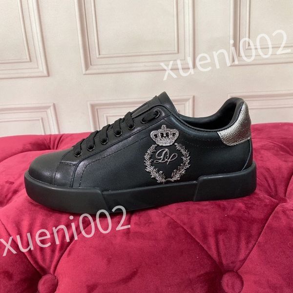 

2023 new luxury designer sneakers fashion woman man designer shoes lace-up flat shoes lady sneake boy girl shoe white, Black