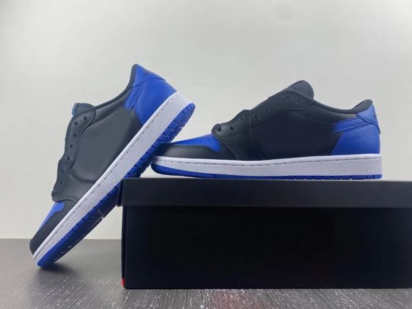 

authentic quality designer basketball shoes varsity royal blue black 1s low jumpman 1 lows 705329-004 trainers outdoor sports sneaker with o