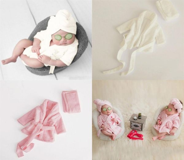 

newborn baby pography props scarf bathrobes 2pcs set fotografia plush costume shooting po prop shower gift accessories 2367 3142643