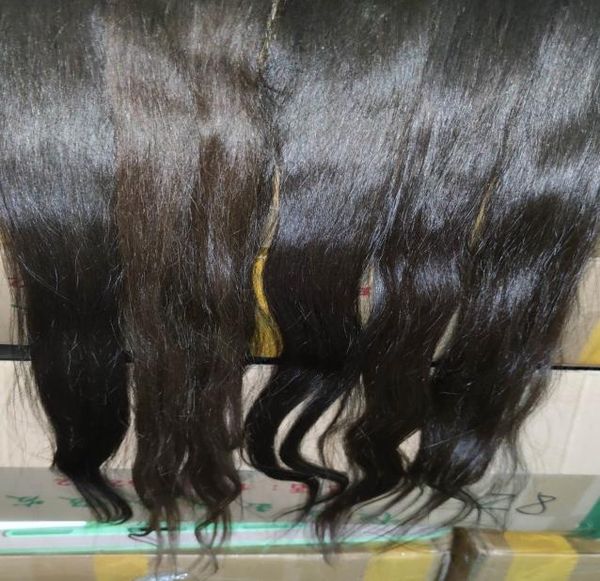 

5 pack 36 inch 1 pack 20 inch silky straight hair total 6 packs quality human hair custom order custom 1bgrey color4136322, Black