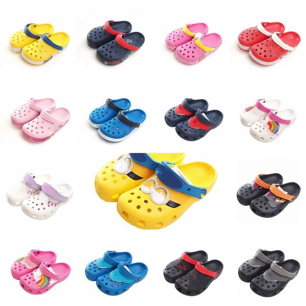 

fashion beach cartoon boys summer sandals baby toddler little big kids slip-on foam children lightweight closed toe foam runner big baby sli, Black