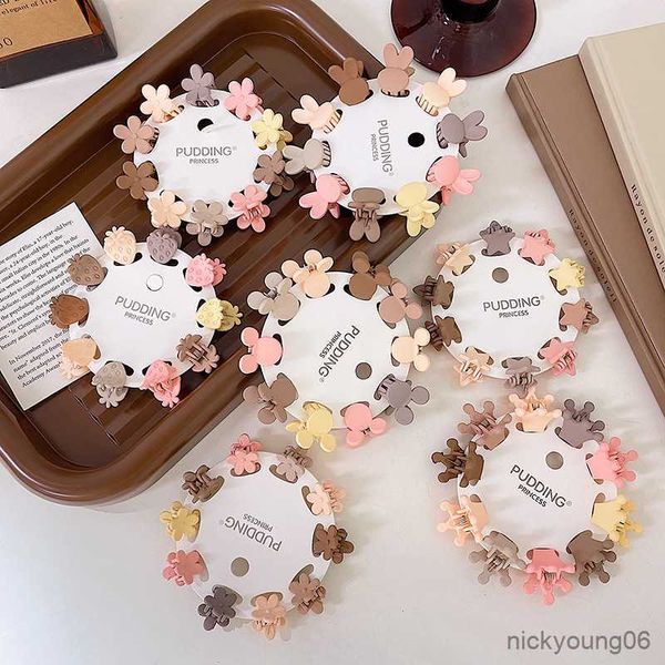 

hair accessories 10pcs cute star butterfly small claw crab clips girls childs mini clamps baby sets r230608, Slivery;white