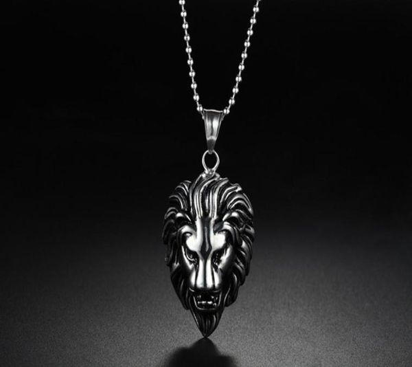 

2020 z 201601 new lion king titanium steel necklace titanium steel lion head pendant necklace men039s fashion titanium steel n8607918, Silver