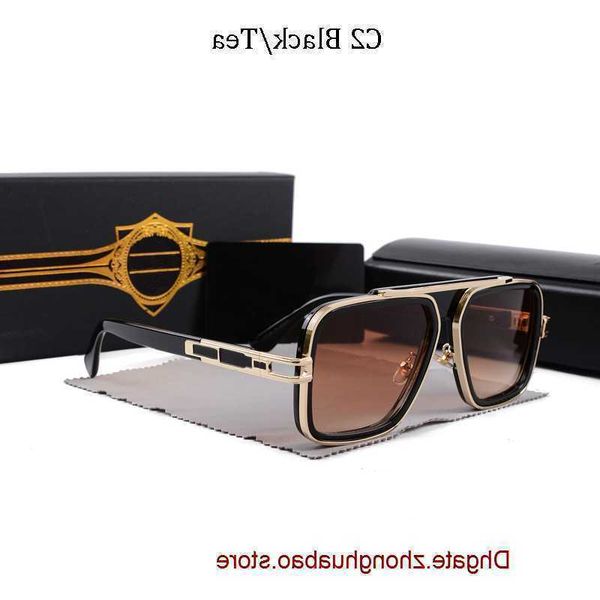 

luxury brand vintage square women's sun glasses fashion designer shades golden frame sunglasses uv400 gradient lxn-evo dita pzdy, White;black