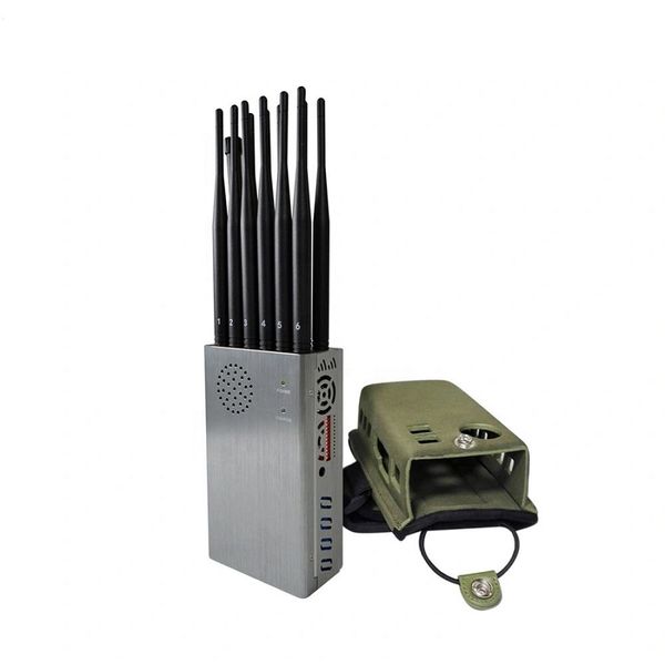 

portable 12 bands signal jamm ers shields gps wifi lojack bluetooth cdma gsm 2g 3g 4g 5g mobile phone signal, Silver