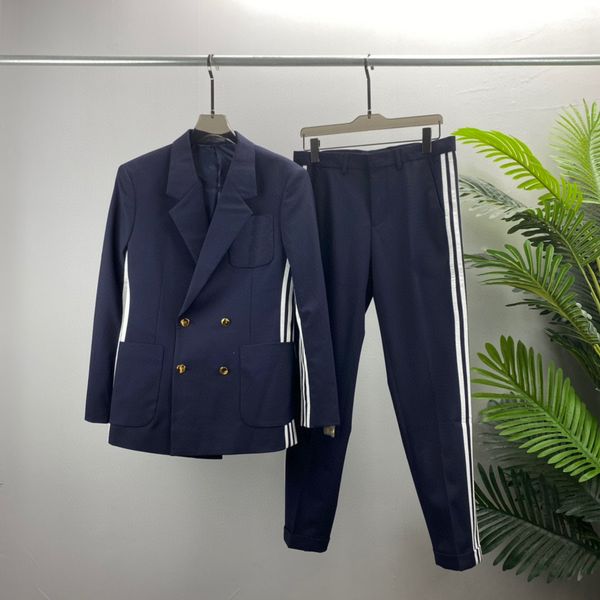 

Sweaters Mens Oversize Outerwear Coats Casual Suit or Pants Fashion Color Stripe Printing Wild Breathable Long Sleeve a Set