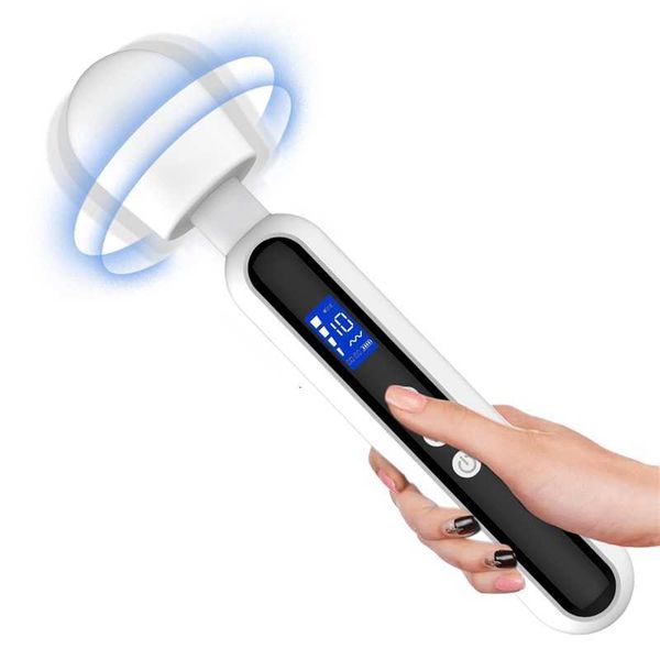 

toy massager 1pc silicone+abs massage stick led lcd display 4 vibration speeds 10 modes waterproof medium