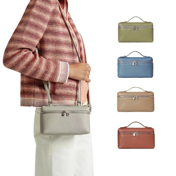 

extra pocket l19 loro piana luxurys clutch bag wallets toiletry womens casette genuine leather cross body mens fashion totes designer pochet