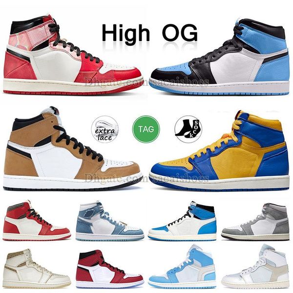 

unc toe 1s basketball shoes mens women jumpman 1 next chapter spider-verse high og heirloom rookie of the year reverse laney black phantom j